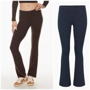 Aritzia Wilfred Free Aster Navy Low Rise Flared Navy Lounge Yoga Pants (Small)