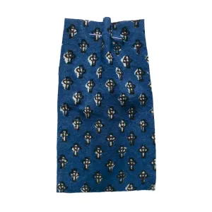 Block Print Bagru Cross Blue