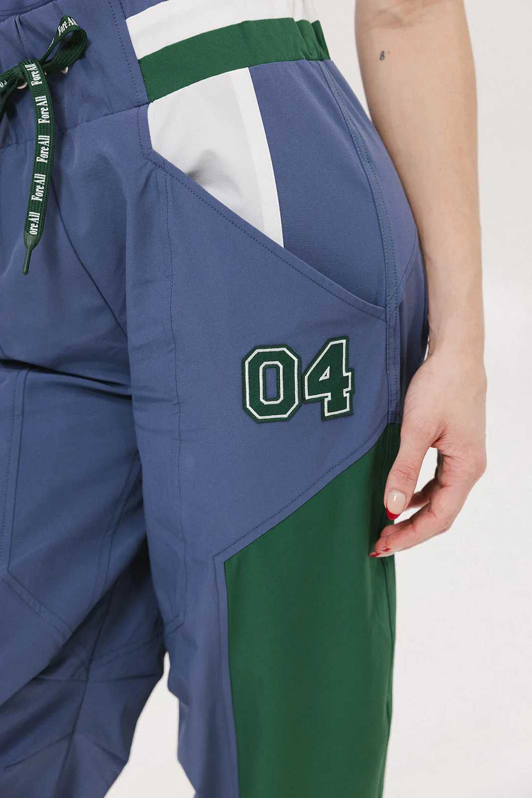 Caitlin Warm-Up Pant - Indigo/Green