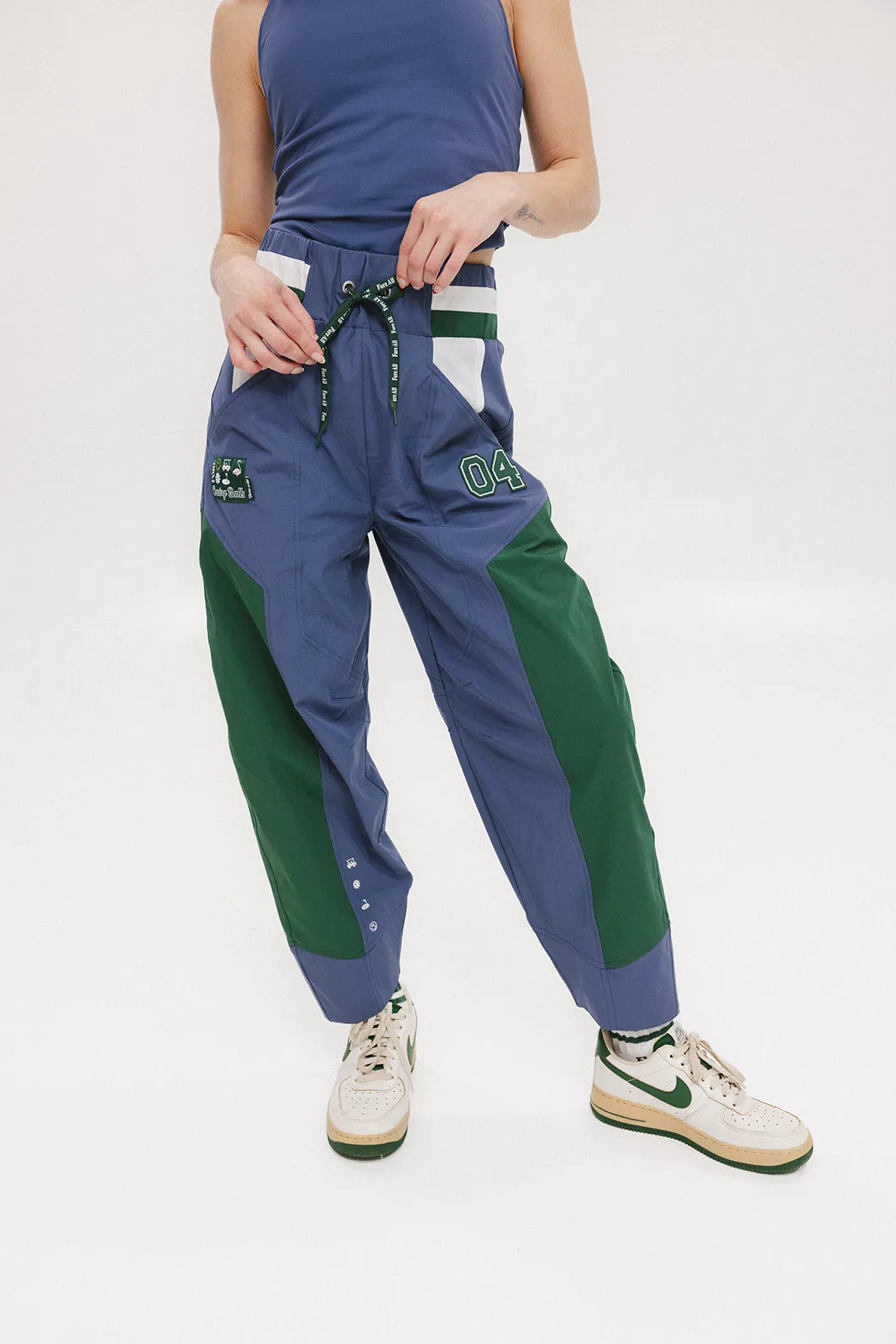 Caitlin Warm-Up Pant - Indigo/Green