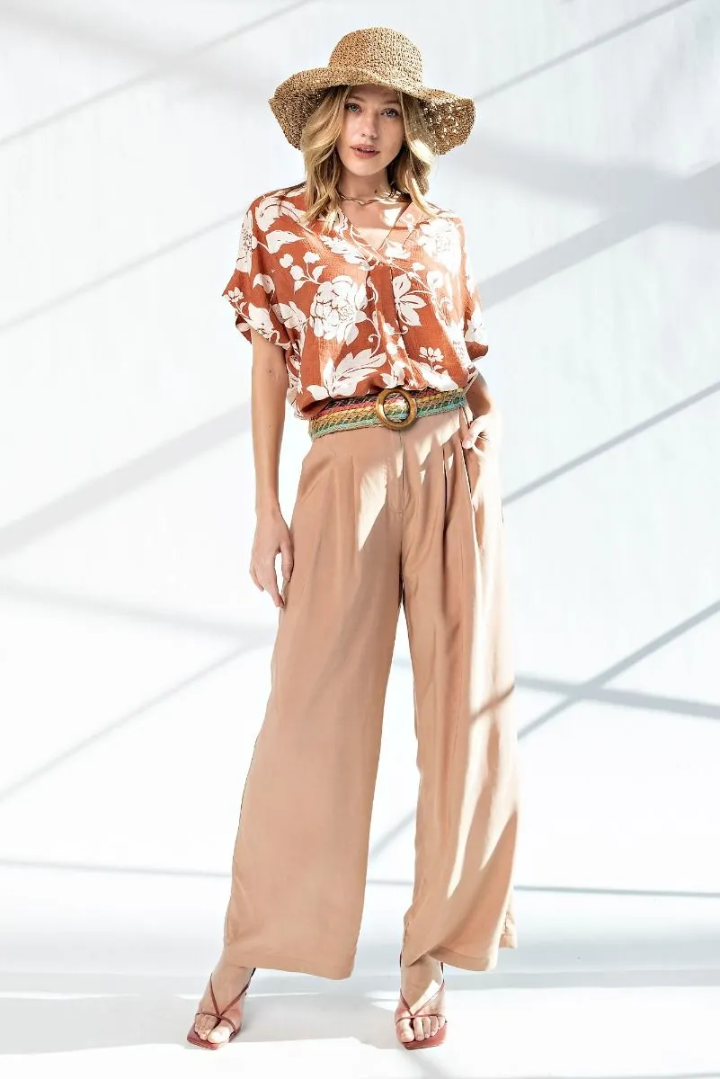 Casandra Pleated Wide Leg Pants
