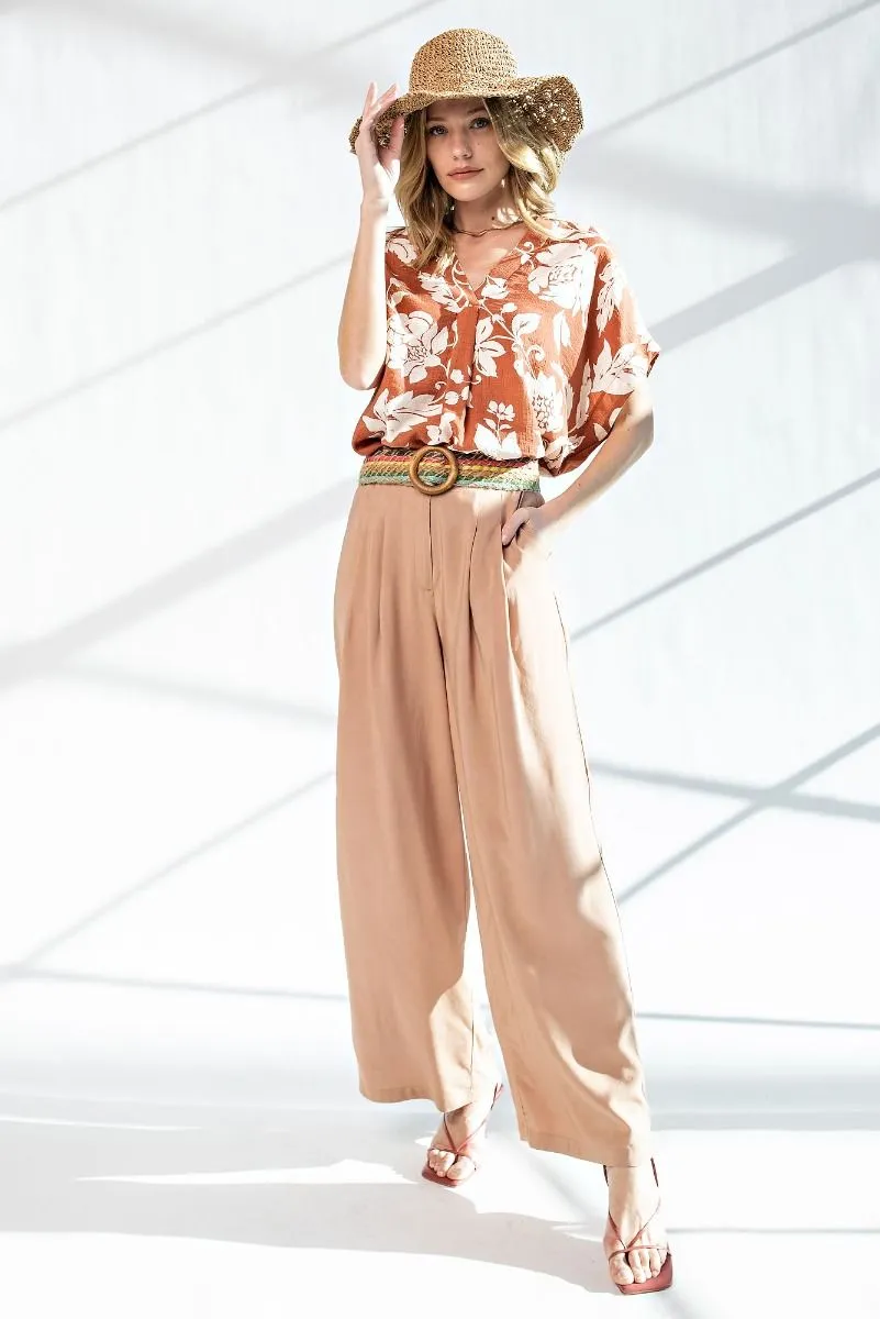 Casandra Pleated Wide Leg Pants
