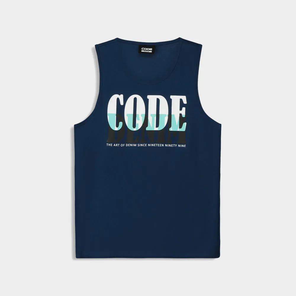 Code Mens Graphic Vest Blue/Multi _ 182610 _ Blue