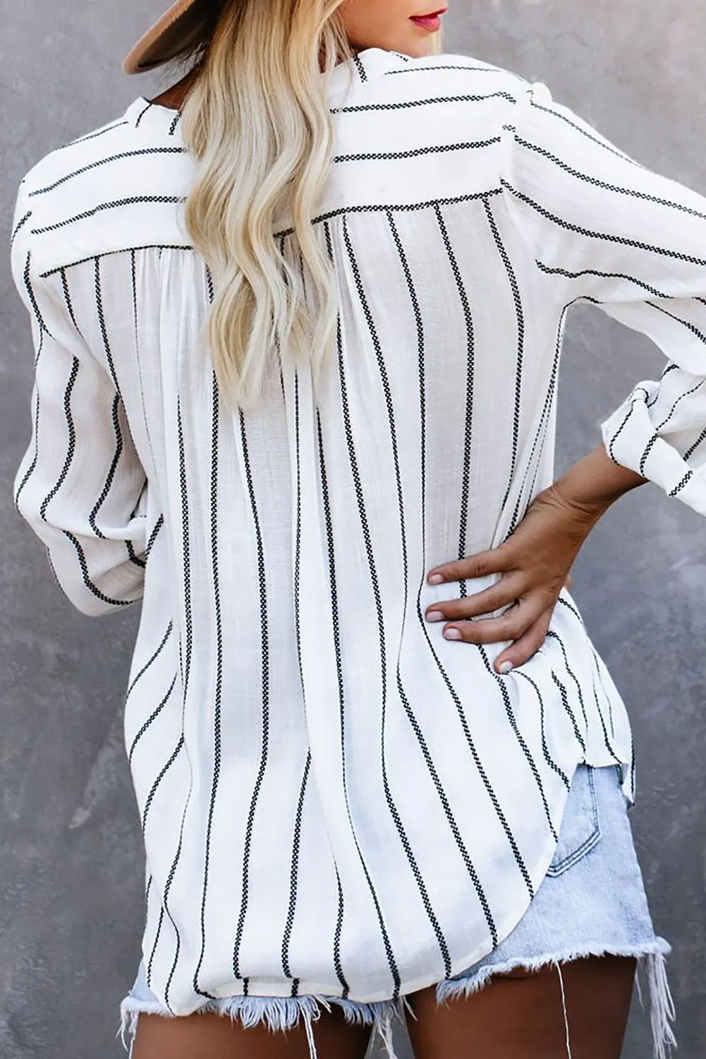 Crisp Air Button Embroidered Top