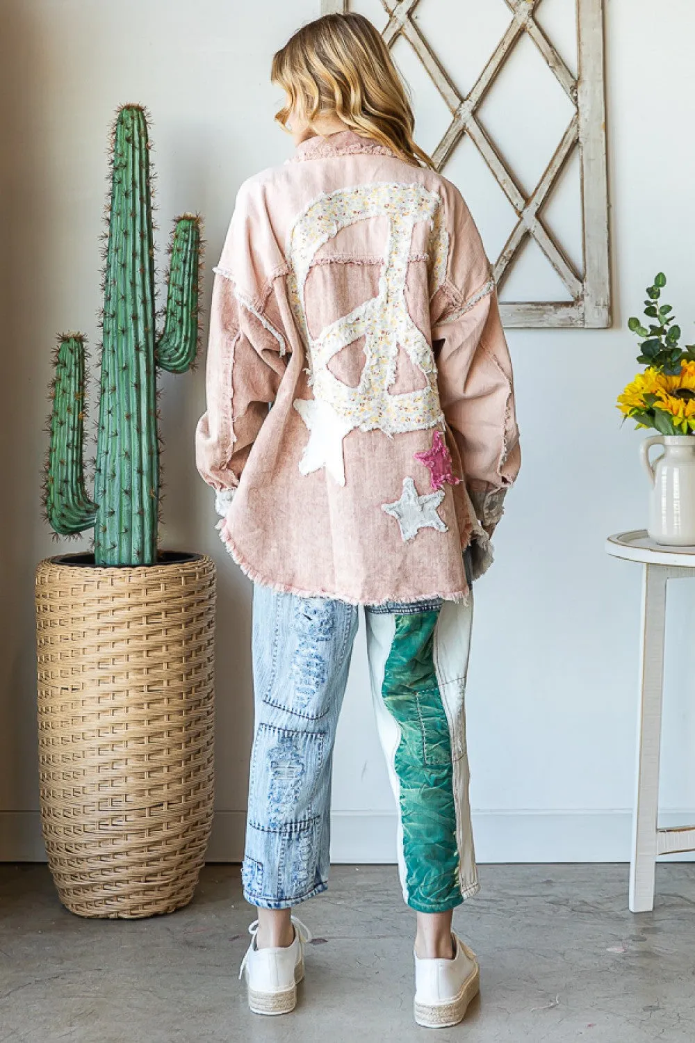 Denim Peace Shacket