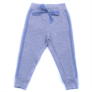 Gray Striped Bow Pants