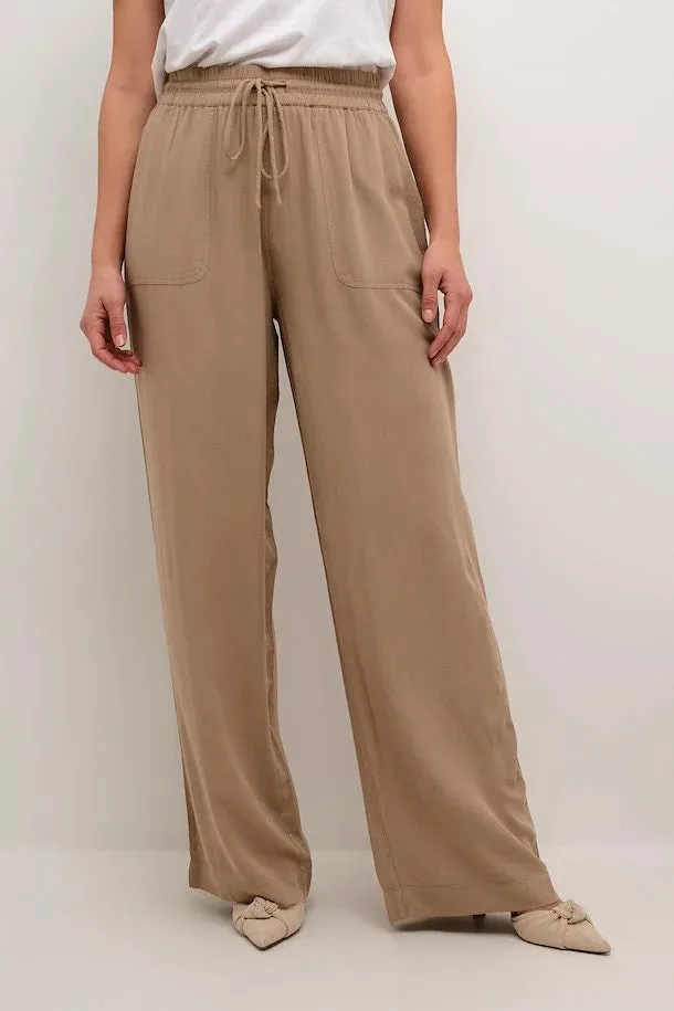 Kaffe Milia Long Wide Pants Chinchilla