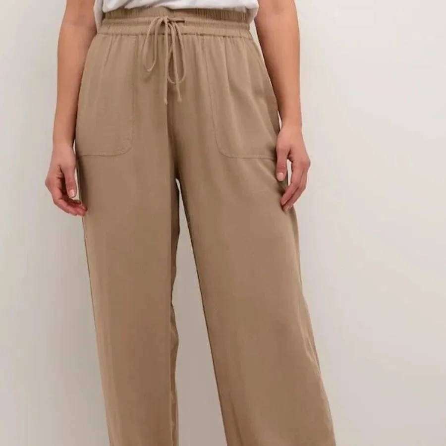 Kaffe Milia Long Wide Pants Chinchilla