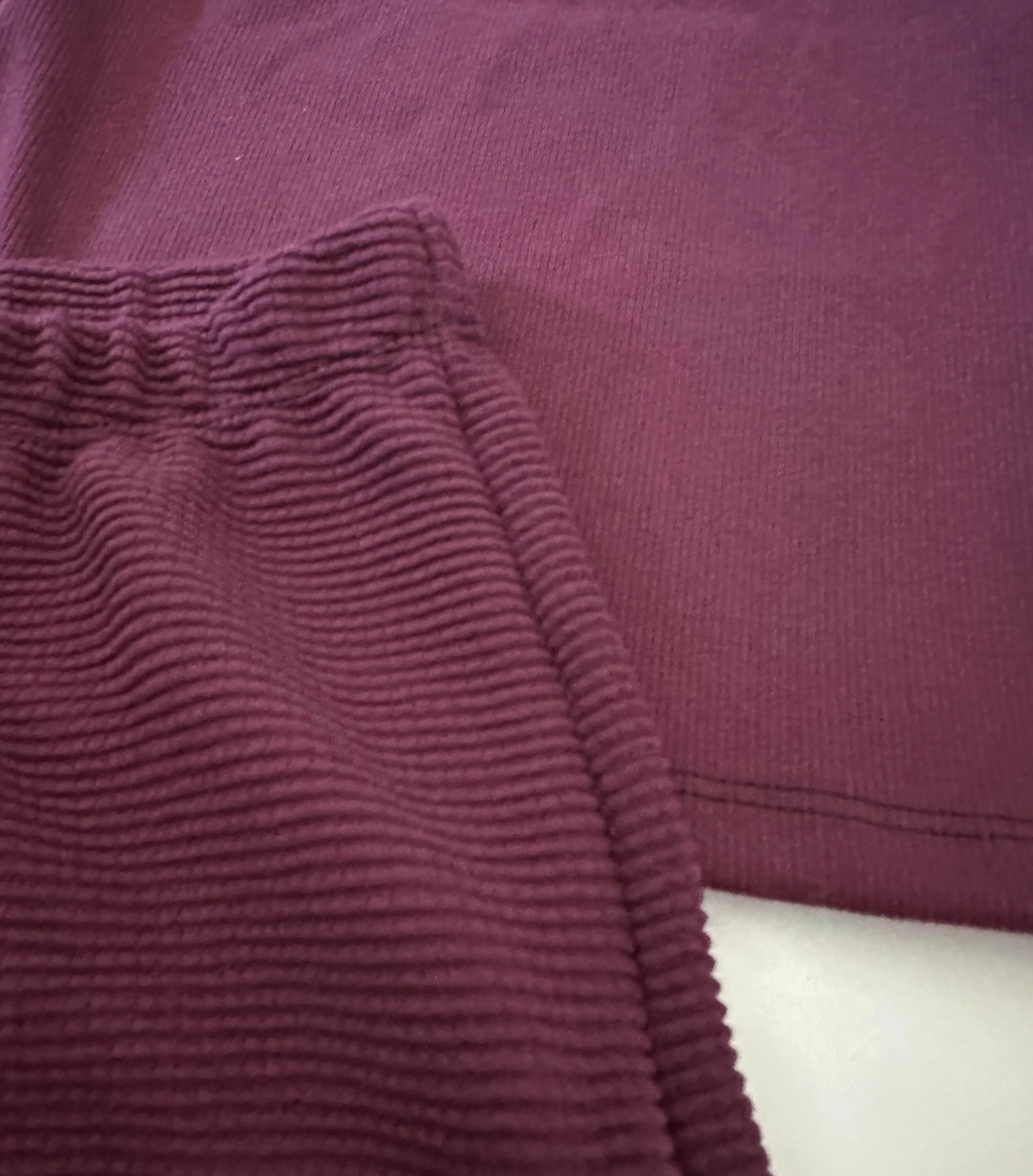 Maren Wide Leg Pants: Plum Waffle
