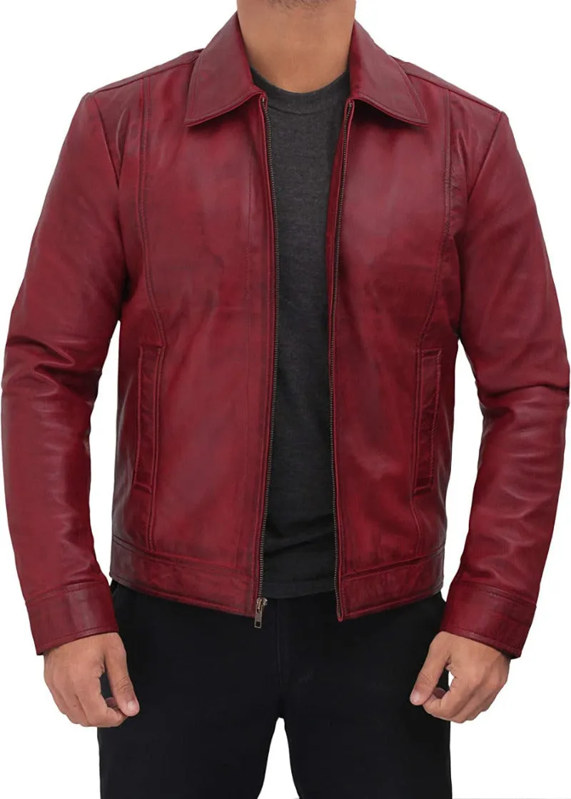 Mens Waxed Leather Jacket