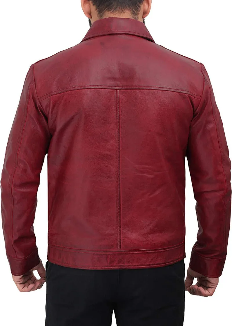 Mens Waxed Leather Jacket