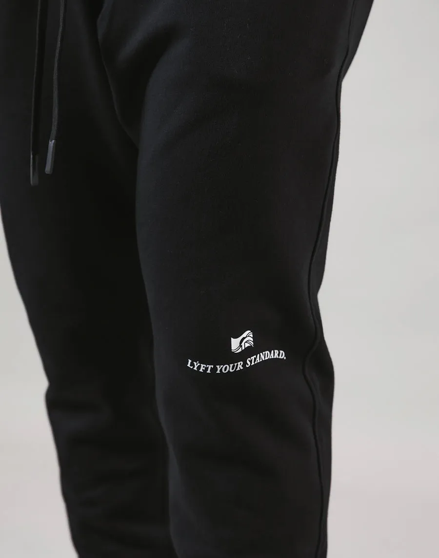 Message Wave Stretch Warm Sweat Pants - Black