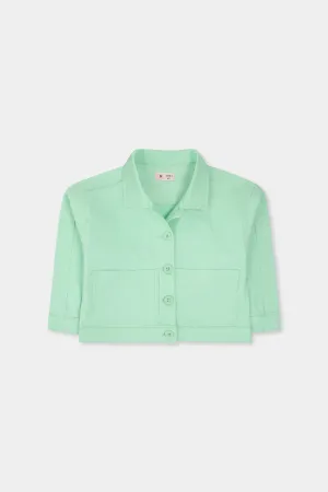 Mint Twill Girls' Jacket