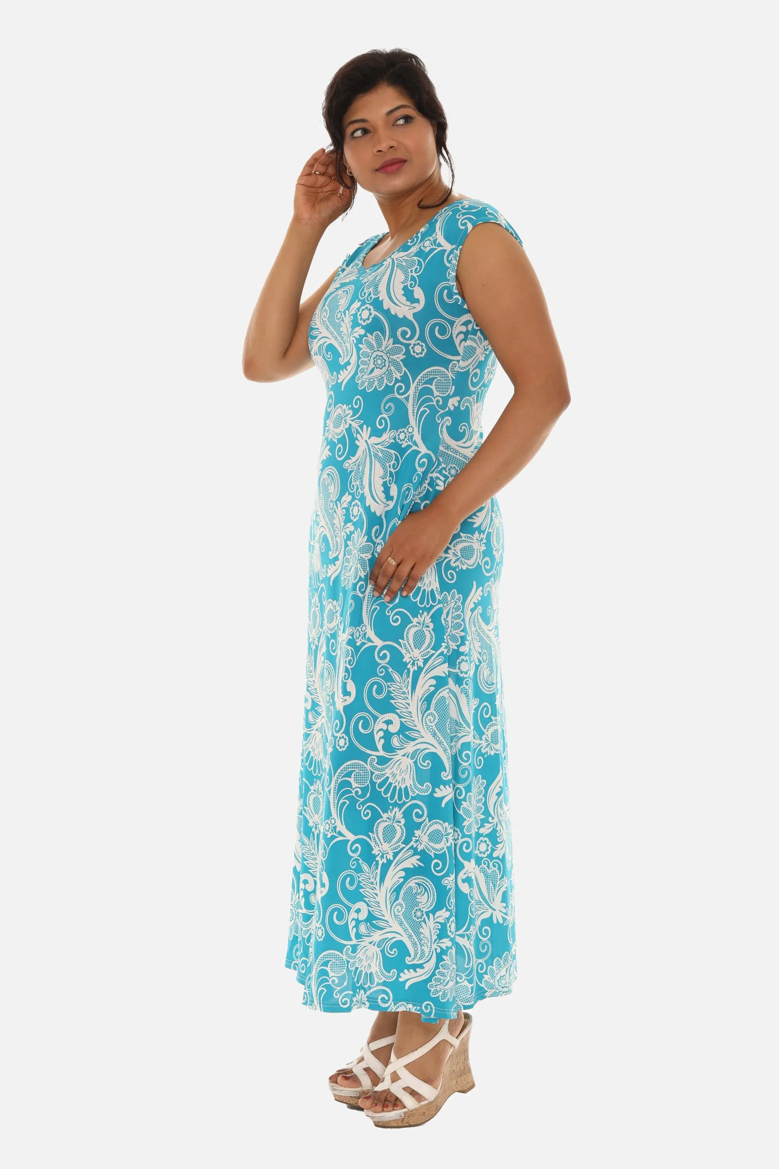 Paisley Floral Maxi Printed Dress