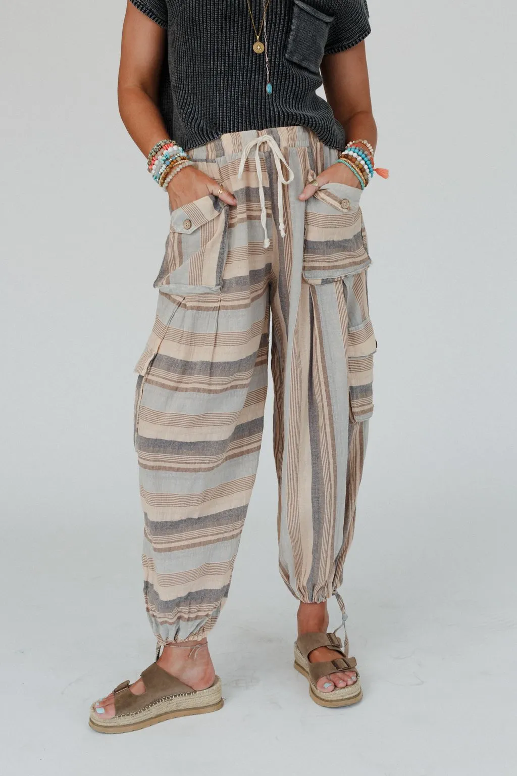 Perfect Journey Wide Leg Pants - Natural