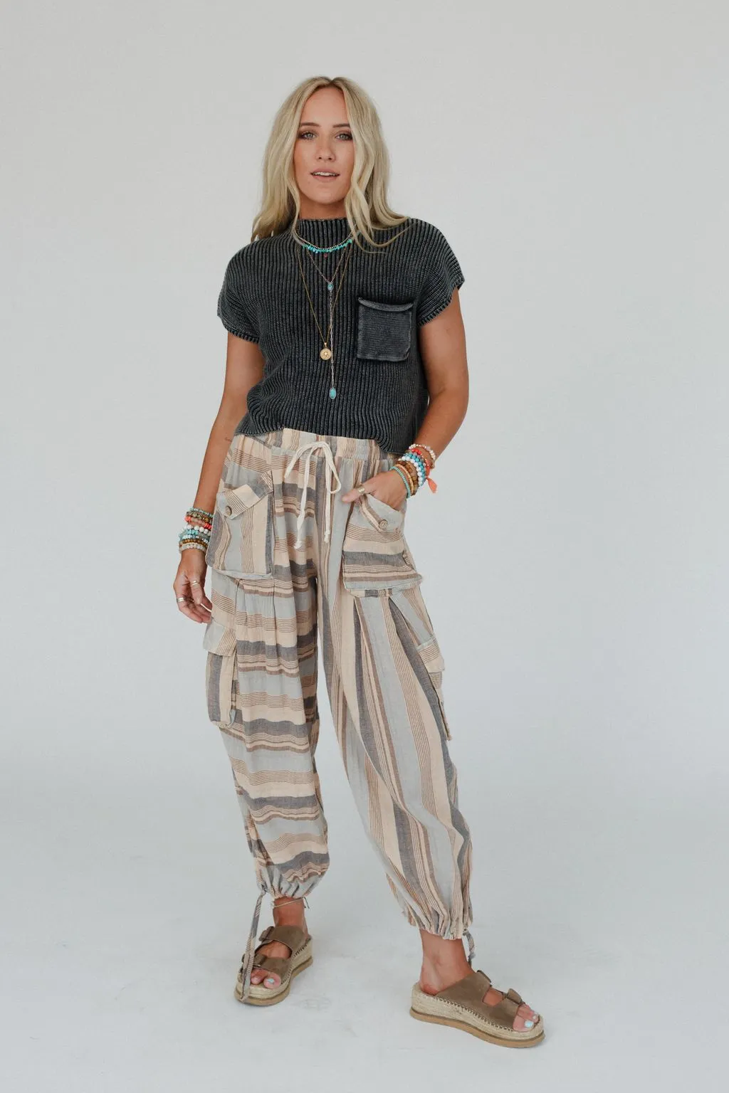 Perfect Journey Wide Leg Pants - Natural