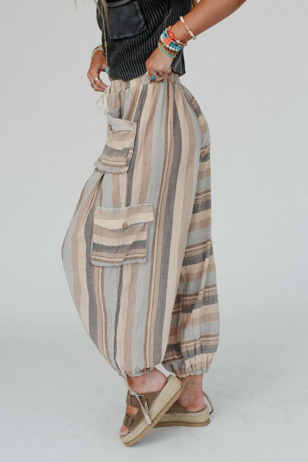 Perfect Journey Wide Leg Pants - Natural