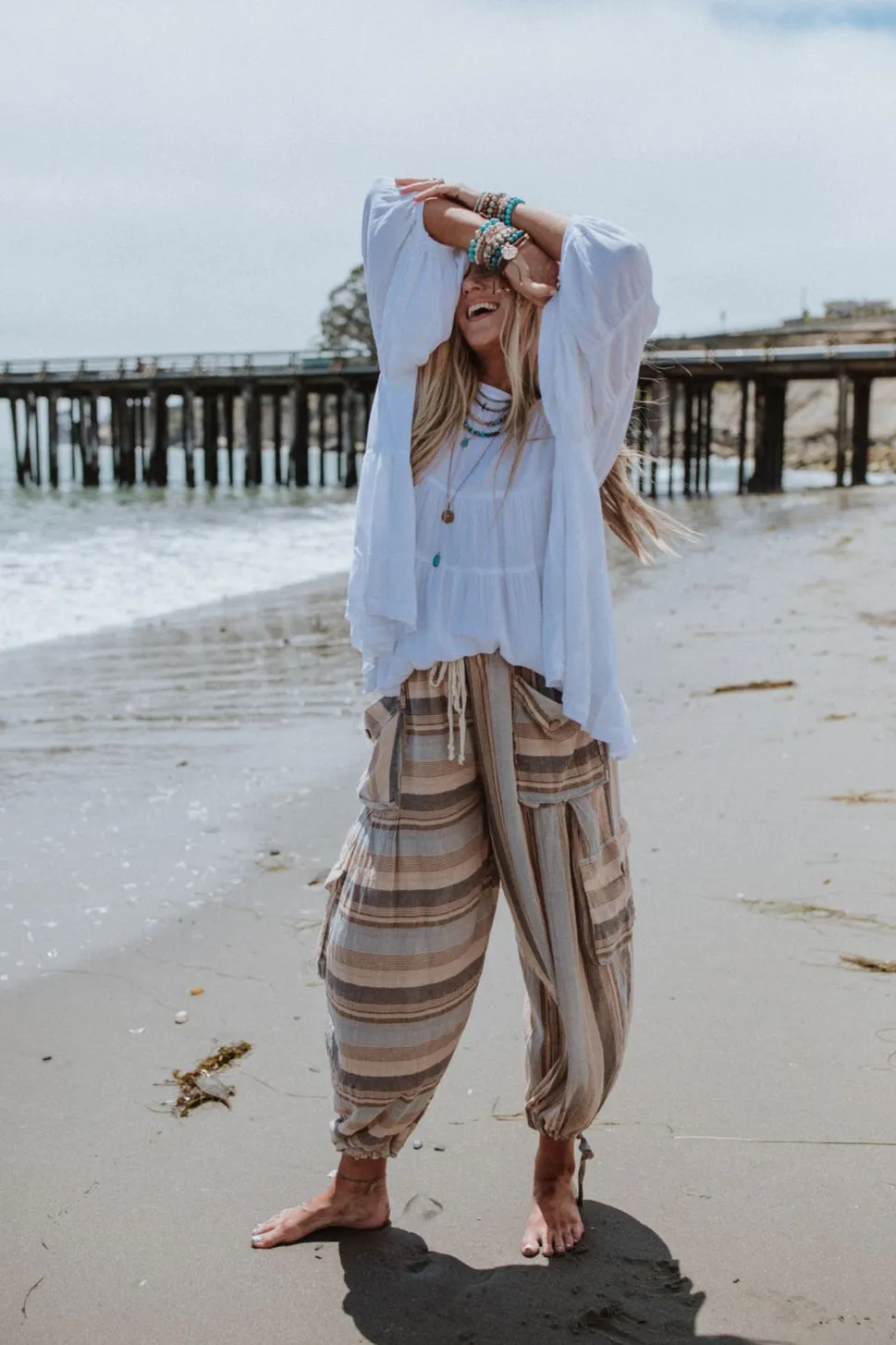Perfect Journey Wide Leg Pants - Natural