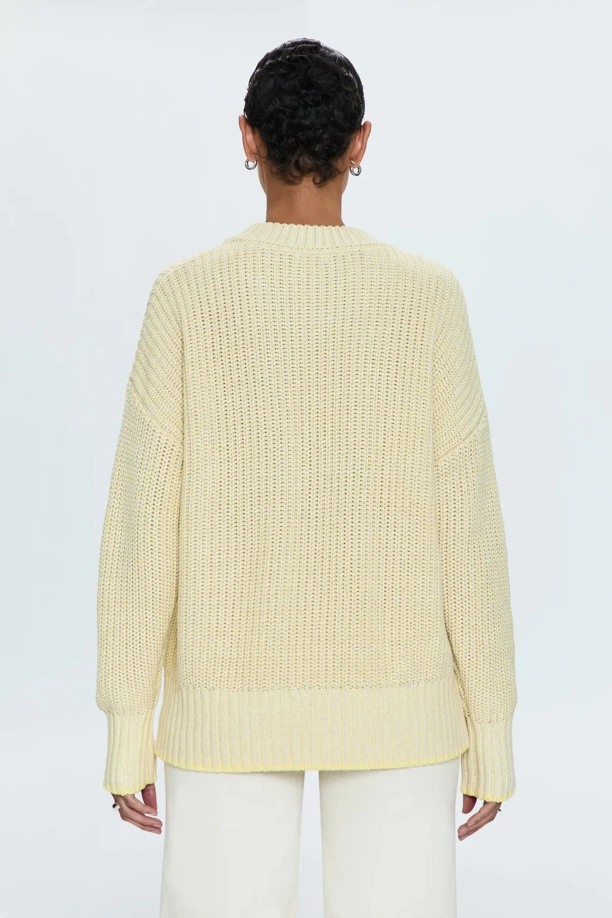 Pistola Tina Crewneck Sweater in Soft Yellow Marl
