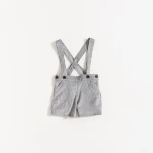 SHORTS W/ STRAPS / GREY CORDUROY