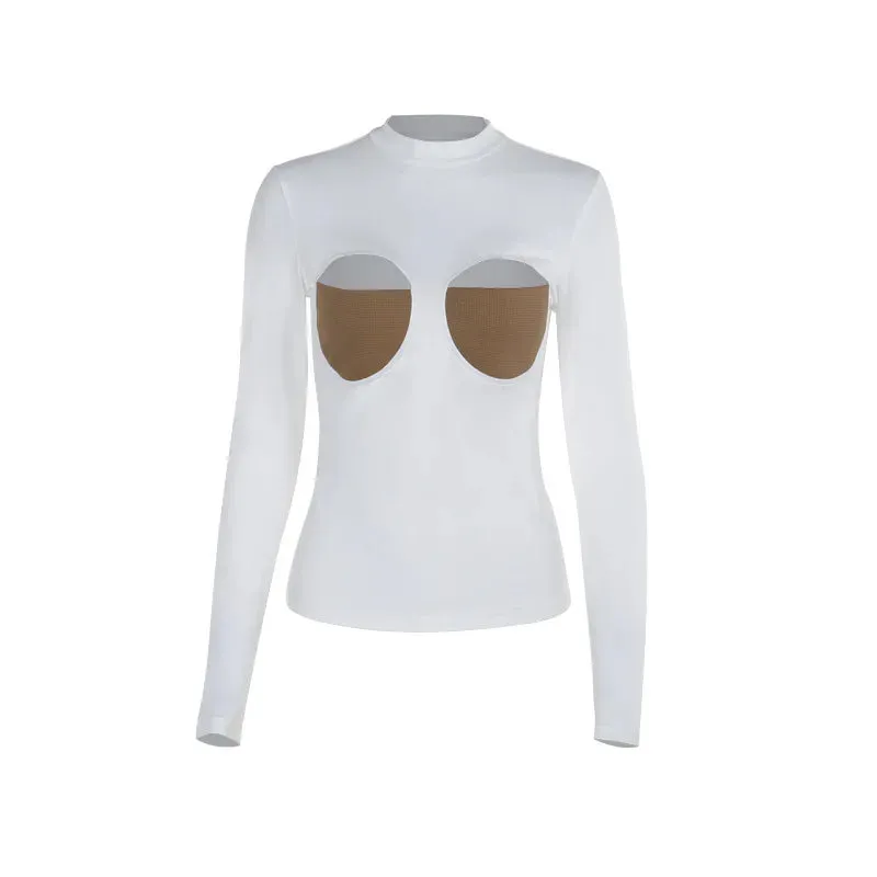 Syanl Simple Trend Elastic Skinny Basic Classic T-Shirt