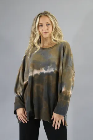 Tunic Sweater Khaki Ombre