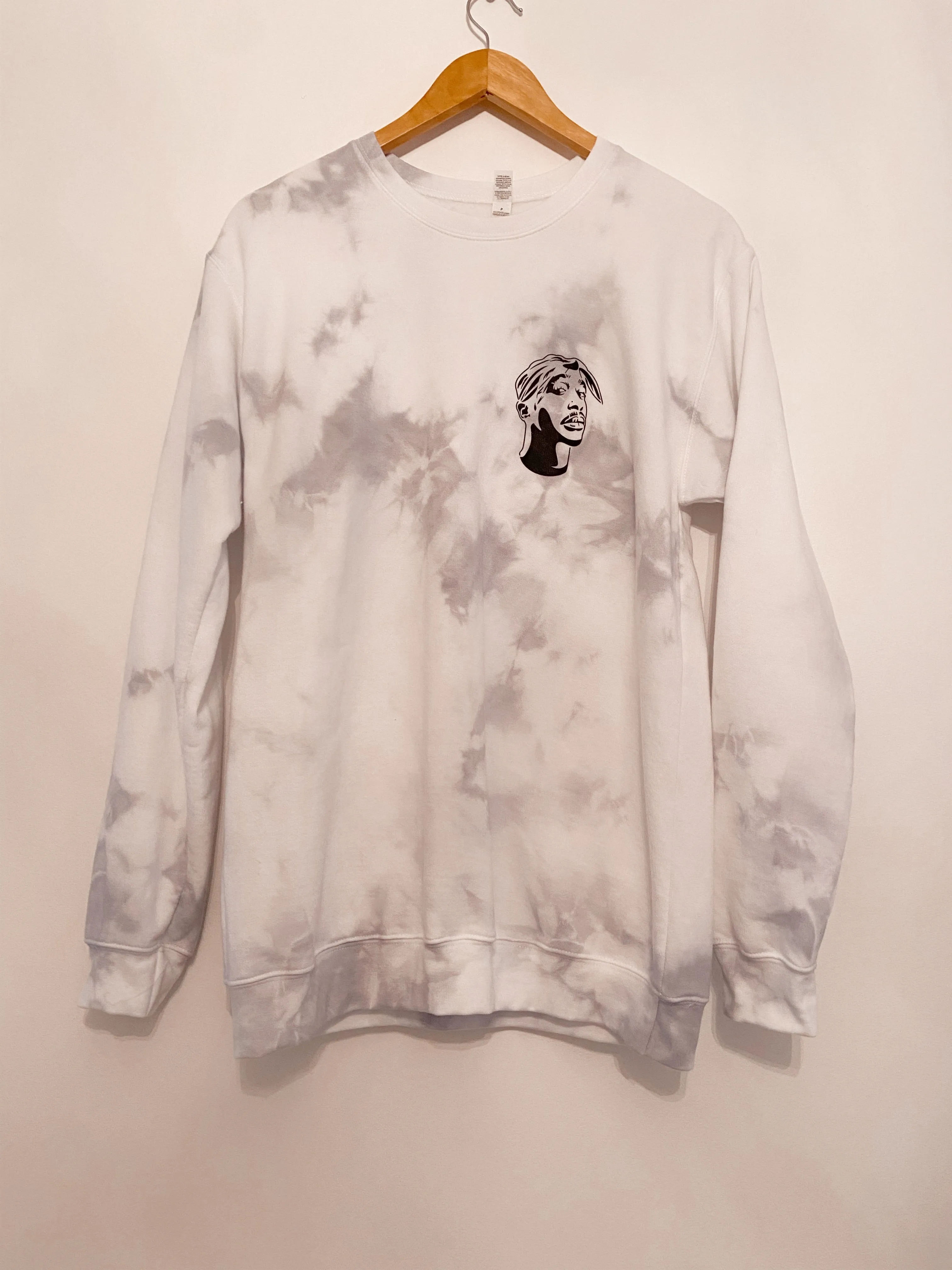 Tupac Tie-Dye Crewneck Sweater