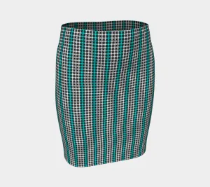 Vintage Print Fitted Skirt