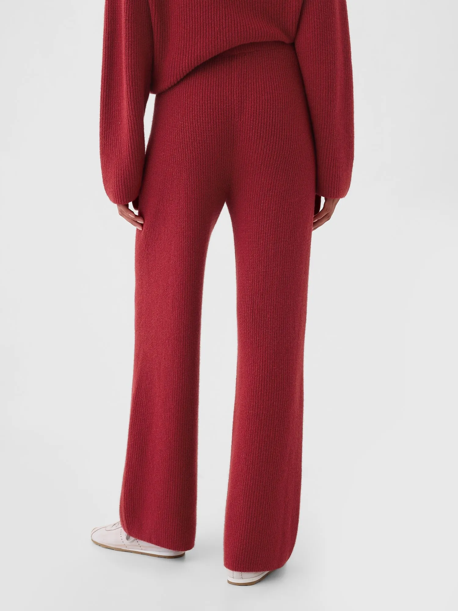 Warm Shaker Stitch Sweater Knit Pants