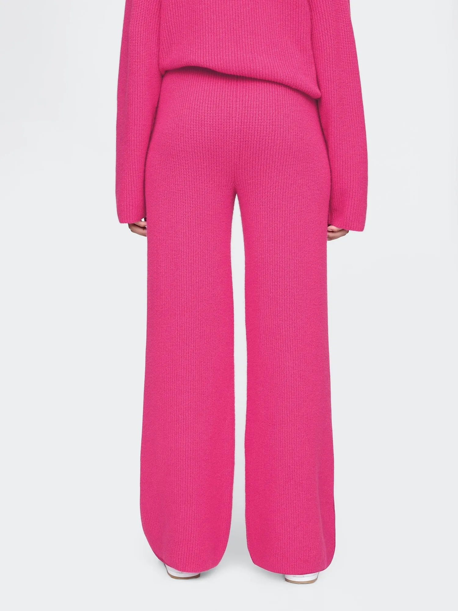 Warm Shaker Stitch Sweater Knit Pants