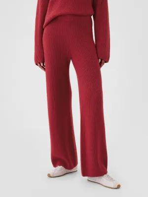 Warm Shaker Stitch Sweater Knit Pants