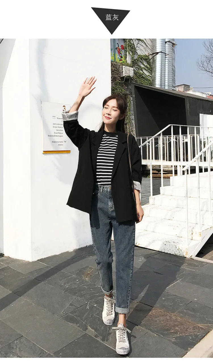 Winter Women 2019 Loose Women High Waist Velvet Jeans